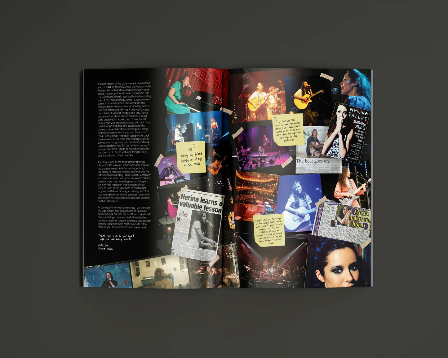 Nerina Pallot 'A Night At The Palladium' programme